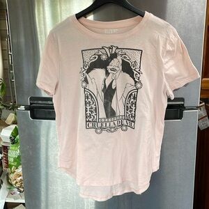Disney Villains Cruella De Vil Graphic T-Shirt‎ XL Cotton/Polyester Pink